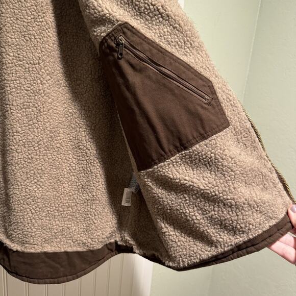 Berne Brown Heartland Sherpa Lined Washed Duck Vest Mens 3XL - Picture 6 of 8